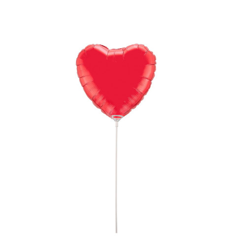 Mini Balão Coração Vermelho 9"