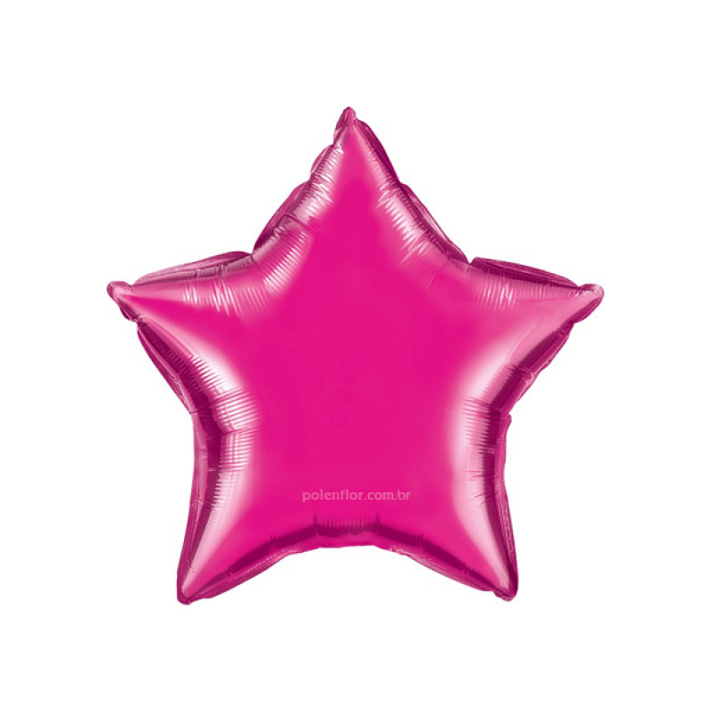 Mini Balão Estrela Pink Liso 9"