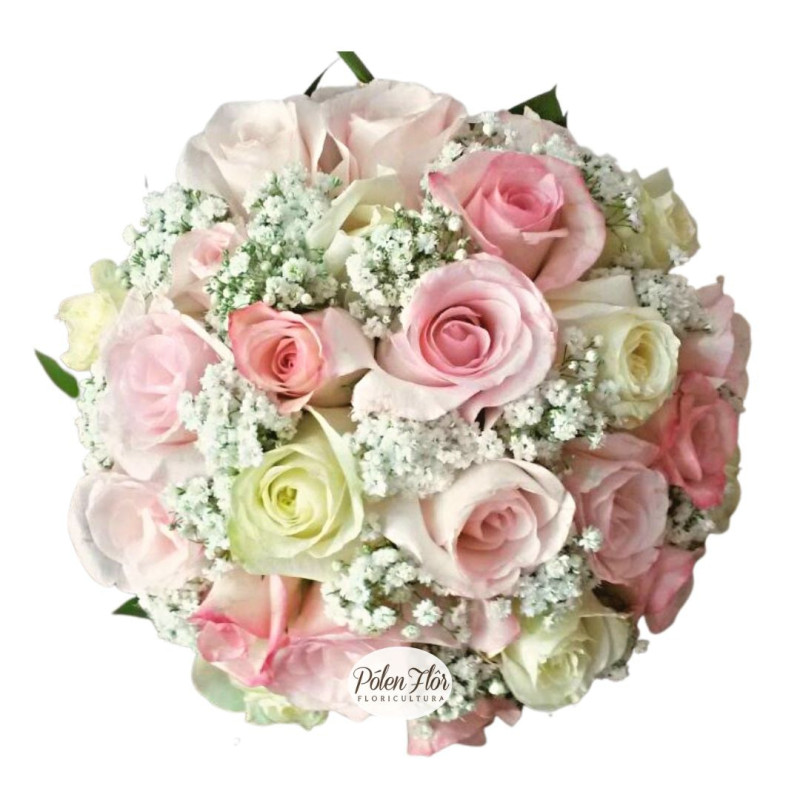 Buquê de Noiva - Rosas Bicolor