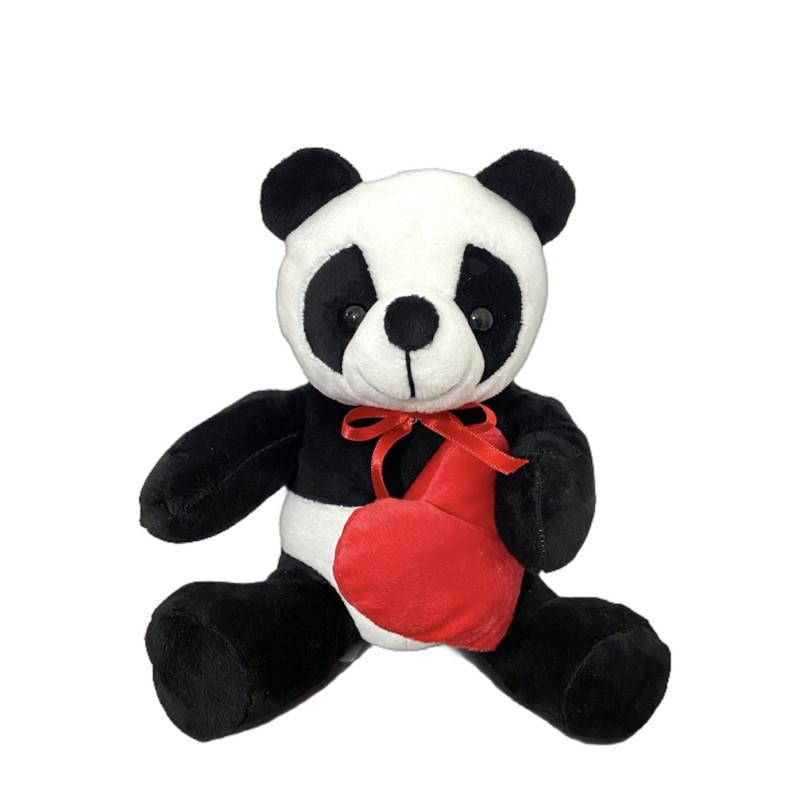 Urso Panda Coração 18cm