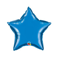 Mini Balão Estrela Azul Liso 9"